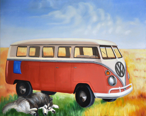 Elliott’s Nap in the Shade of my First Car